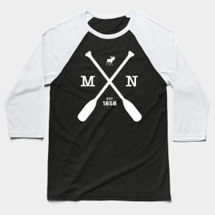 Minnesota Moose And Paddles 1858 Midwest Baseball T-Shirt